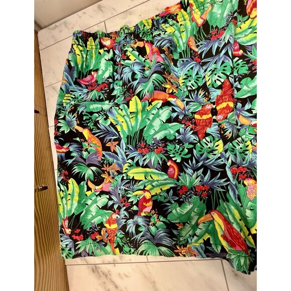 Vtg Toucan Dance by Fast Lane Shorts Hawaiian Pull On Mens 2XL Novelty Coastal - Picture 2 of 10